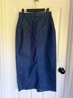 Vintage Kayo K.K.D Denim Polka Dot High waist Skirt 100% Cotton